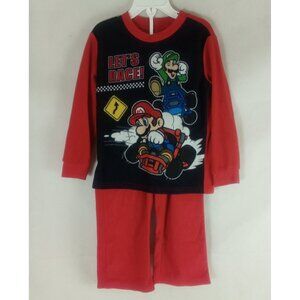 Super Mario and Luigi Let's Race! Boys Pajama 2pc Set Size 4/5